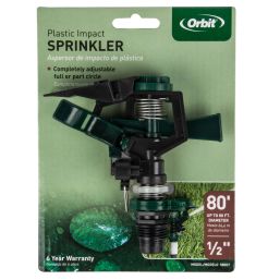 ORBIT IMPACT SPRINKLER PLASTIC ADJUSTABLE 1/2INCH