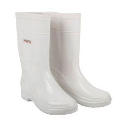 WAYNE GUMBOOT MENS KNEE L WHT/WHT F1020 SIZE 10