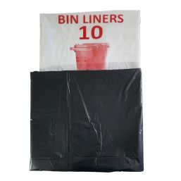 BIN LINER BLACK 25MIC WHEELIE BIN 10 PER PACK