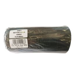 REFUSE BAG GREY 40MIC 10 PER PACK