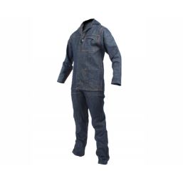 OVERALL 2 PCE DENIM BLUE SIZE 42 CHEST 38 WAIST