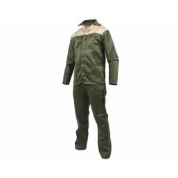 OVERALL 2 PCE 2T KHAKI/GRN SIZE 38 CHEST 34 WAIST