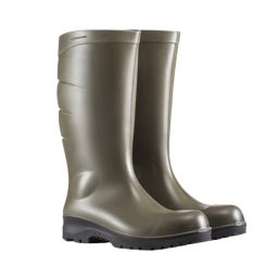 WAYNE GUMBOOT PU NON SAFETY OLIVE/GREY SIZE 6