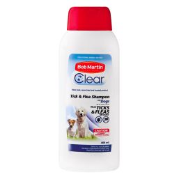 BOB MARTIN PET TICK & FLEA DOG SHAMPOO 400ML