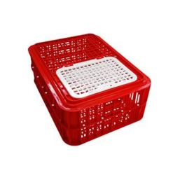 POLTEK CRATE CLASSIC LIVE BIRD CAGE RED 10 BIRDS