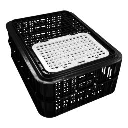 POLTEK CRATE CLASSIC LIVE BIRD CAGE BLACK 10 BIRDS