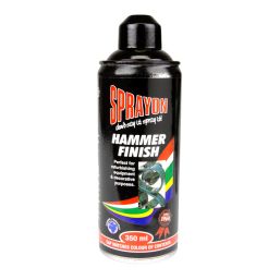 SPRAYON HAMMER FINISH SPRAY PAINT BLACK 350ML