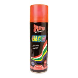 SPRAYON GLOW FLUORESCENT SPRAY PAINT ORANGE 300ML