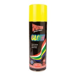 SPRAYON GLOW FLUORESCENT SPRAY PAINT YELLOW 300ML