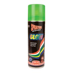 SPRAYON GLOW FLUORESCENT SPRAY PAINT GREEN 300ML