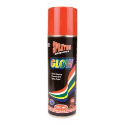 SPRAYON GLOW FLUORESCENT SPRAY PAINT RED 300ML