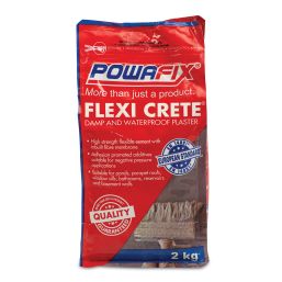 POWAFIX FLEXI CRETE DAMP & WATERPROOF PLASTER 2KG