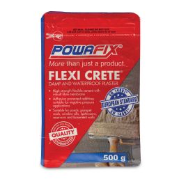 POWAFIX FLEXI CRETE DAMP & WATERPROOF PLASTER 500G