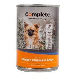 COMPLETE DOG FOOD TIN CHICKEN CHUCKS 385G