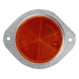 ROUND REFLECTOR AMBER 76MM