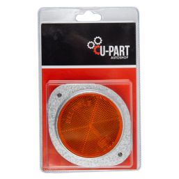 U-PART REFLECTOR ROUND YEL 76MM 2PK