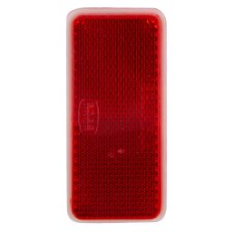 SQUARE REFLECTOR STICK-ON RED 90MM