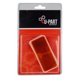 U-PART REFLECTOR SQUARE STICK-ON YEL 90MM 2PK