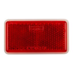 RECTANGULAR REFLECTOR STICK ON RED 65MM