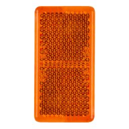 RECTANGULAR REFLECTOR STICK ON AMBER 65MM