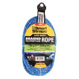 BRAIDED POLYPROPYLENE ROPE 6.4MM 15M