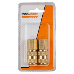 ROCKWORTH COUPLER QUICK TO FEMALE 1/4 (2PC)