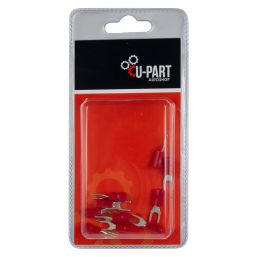 U-PART TERMINAL RED FORK 0.5-1.5MM 4MM LF15004