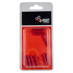 U-PART TERMINAL RED BUTT CONNECTOR FERRULE 0.5-1.5