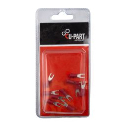 U-PART TERMINAL RED FORK 0.5-1.5MM KAUF 3MM