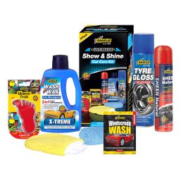 SHIELD SHOW N SHINE CAR CARE KIT 8 PCE