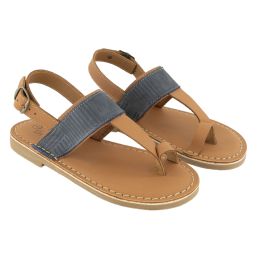 BATA SAFARI LLANDUDNO SANDAL NAVY / TAN LADIES SIZE 3