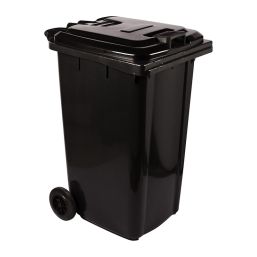 REFUSE WHEELY BIN RECYCLED BLACK 240L