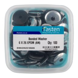 IFASTEN WASHER BONDED EPDM 6X26MM 100 PT