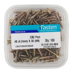 IFASTEN CBC POZI NO8 4.2MMX30MM 100 PT