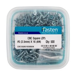 IFASTEN CBC SQUARE NO6 ZP 3.5MMX16MM 500 PT + BIT