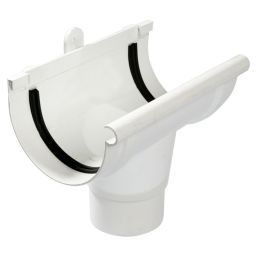 PVC GUTTER HALF-ROUND OUTLET ROUND