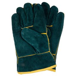 STRIKE-ARC LEATHER WELDING GLOVE CUFF GREY/GREEN RANGE