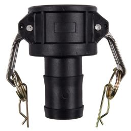 CAMLOCK PP TYPE C FEMALE COUPLER X HOSE TAIL RANGE