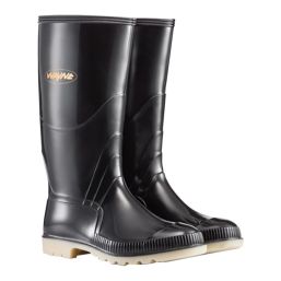 WAYNE GUMBOOT MENS KNEE L BLACK/IVORY RANGE