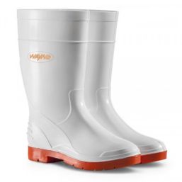 WAYNE GUMBOOT LADIES HALF L WHITE/RED RANGE