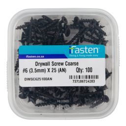 IFASTEN DRYWALL SCREW COARSE NO6 3.5MMX25MM 100 PT