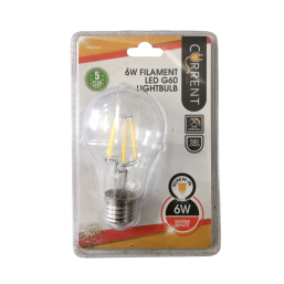 CURRENT L/BULB LED E27 CANDLE FILA 6W WW