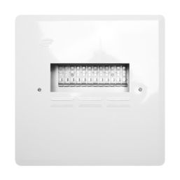 DISTRIBUTION BOARD DIN RAIL 12W FLUSH METAL BASE