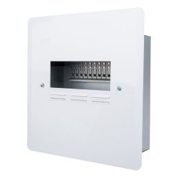 DISTRIBUTION BOARD MINI RAIL 12W FLUSH METAL