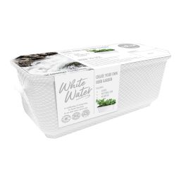 SEBOR HERB PLANTER 30CM WHITE WATER SET BASIL