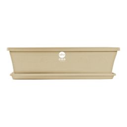 SEBOR SILL PLANTER & SAUCER ST 50CM BEIGE