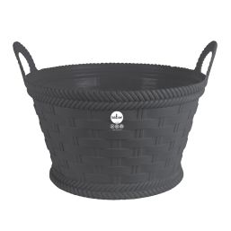 SEBOR TRUG WOVEN BASKET 44CM CHARCOAL