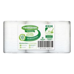 TWINSAVER CENTREFEED TOWEL MINI 1PLY 6 PACK 0324