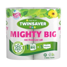 TWINSAVER PAPER ROLLER TOWEL 2PLY BIG 2 PC 3020