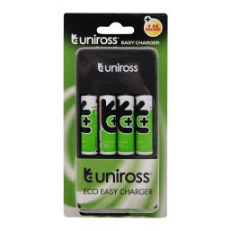 UNIROSS BATTERY CHARGER INCLUDING 4 AA 1200MAH